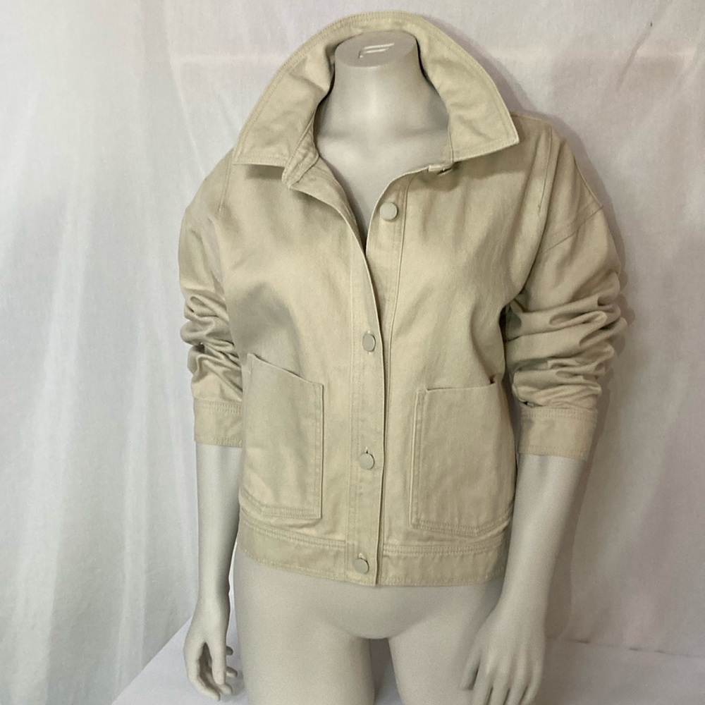 DEMOCRACY Jeans Twill Utility Jacket Size Medium Vintage Walnut Color NWOT